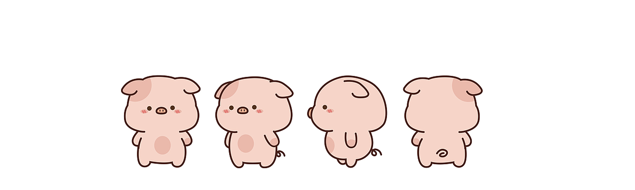 猪北北ip形象三视图