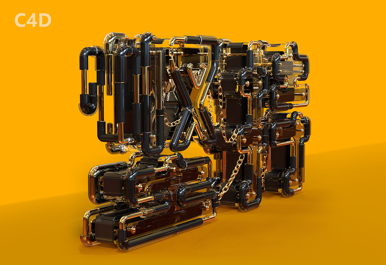 C4D 字体设计（图ZMTExOTU4Mjg0） - 其他三维 - 站酷设计师再见孙悟空2017原创素材 - 站酷ZCOOL