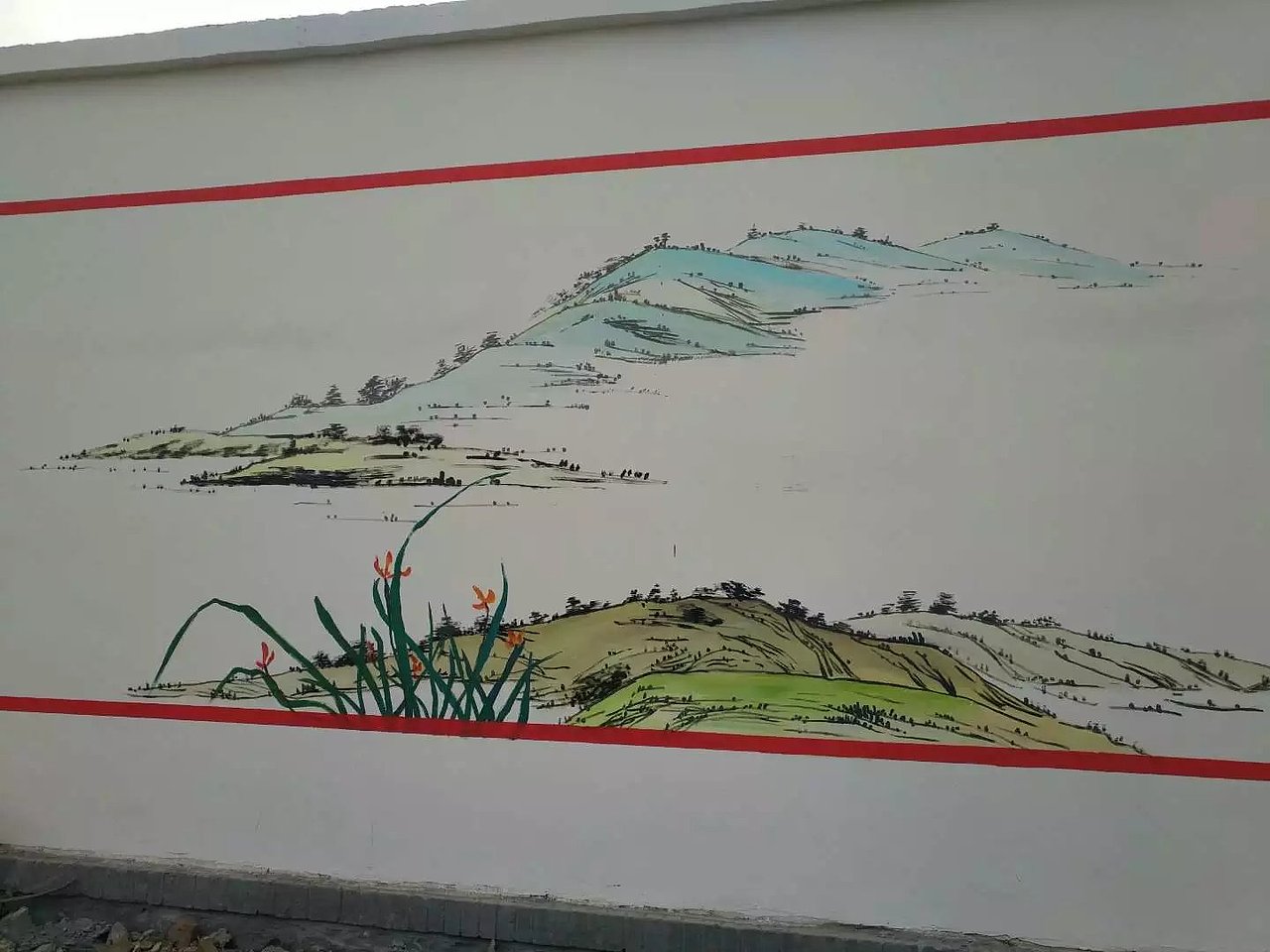 蜀绘壁画作品-乡村文化墙（图ZMTE3NTA2MjMy） - 建筑设计 - 站酷设计师蜀绘壁画原创素材 - 站酷ZCOOL