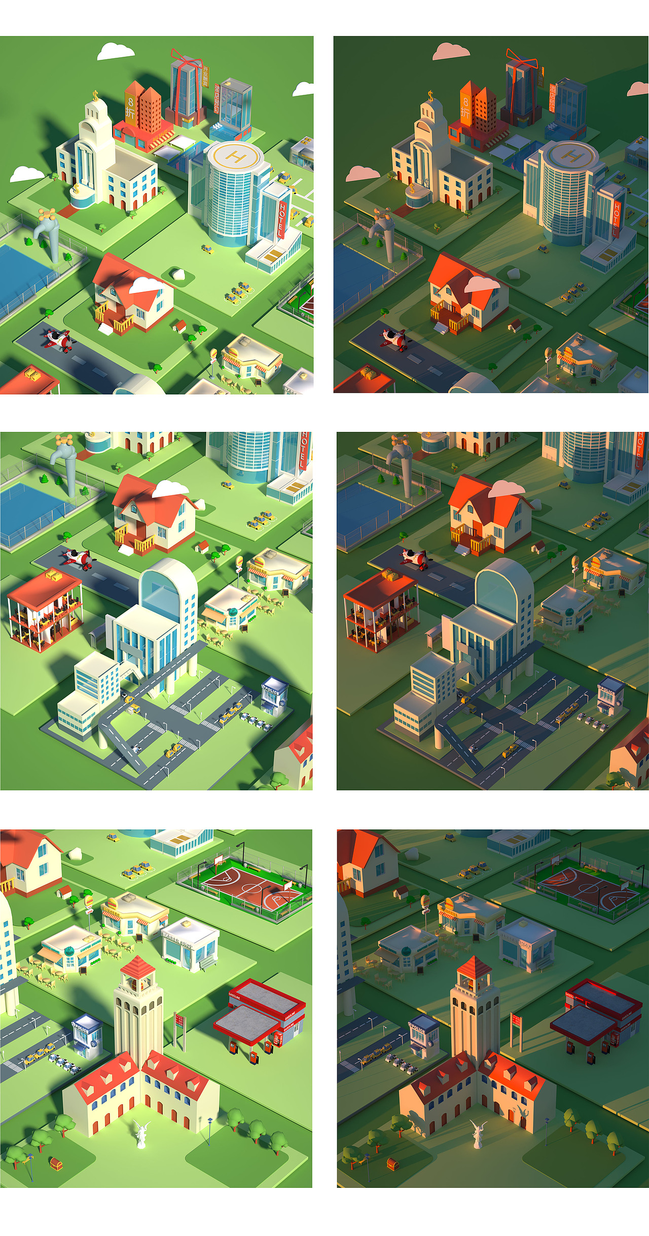 城市场景练习（图ZMTY5NzAzNjU2） - 建筑/空间 - 站酷设计师森活鱼块SenhuoYu原创素材 - 站酷ZCOOL