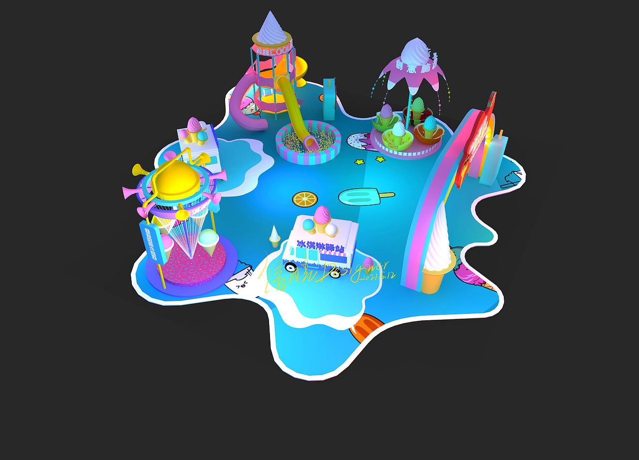 夏季冰点美陈设计