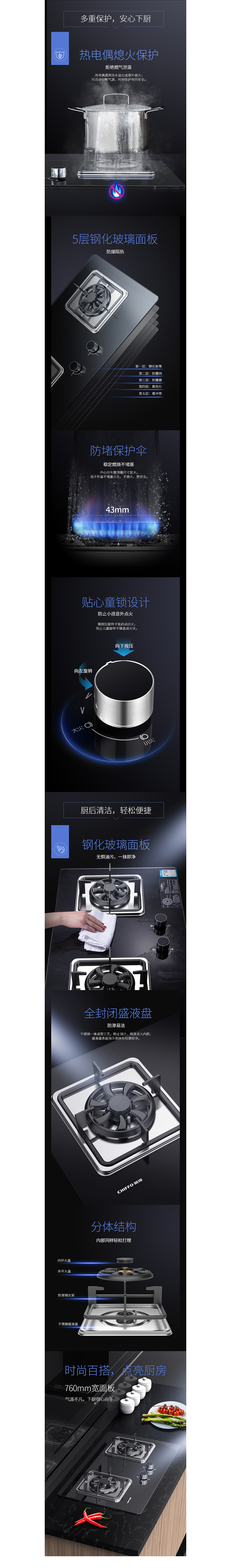 燃气灶详情页合集-2018