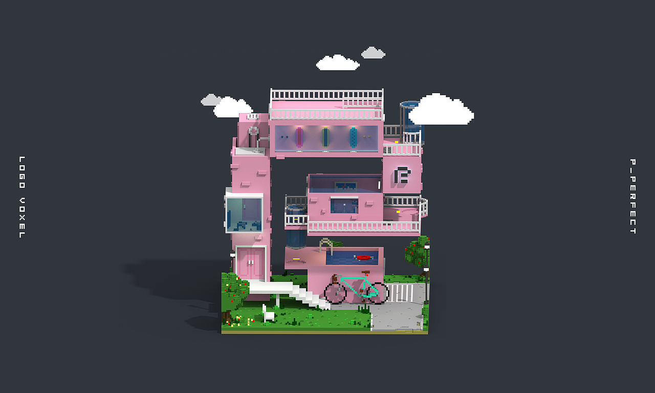 LOGO房子/PF(图ZODkwNDM1MjQ=) - 像素画 - 站酷设计师P__P原创素材 - 站酷ZCOOL