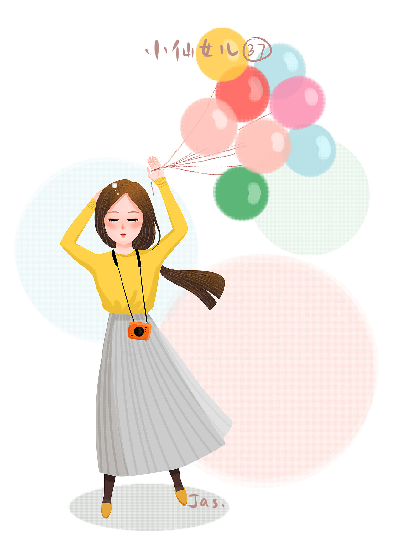 小仙女儿q版卡通人物肖像