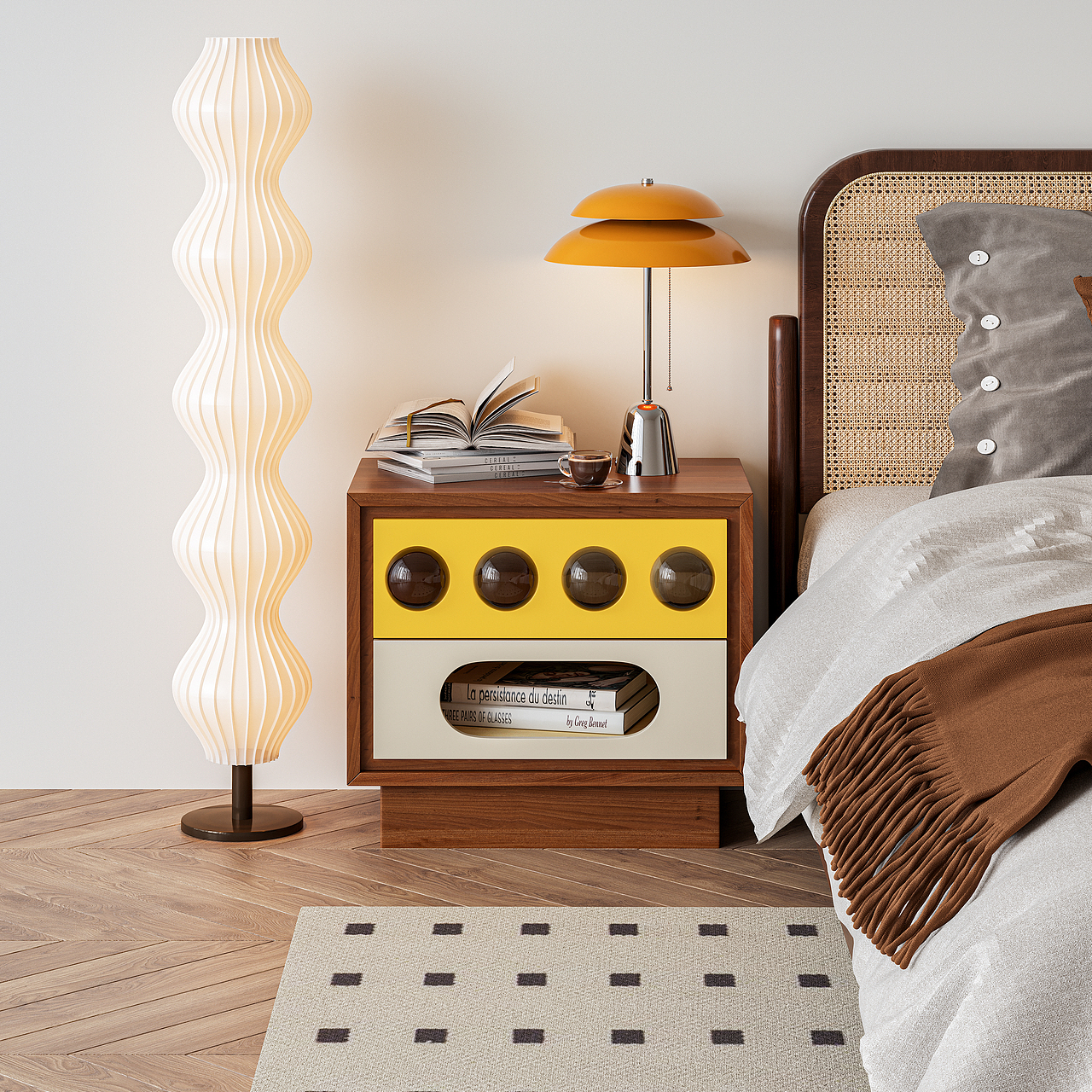 巧克力豆床边柜