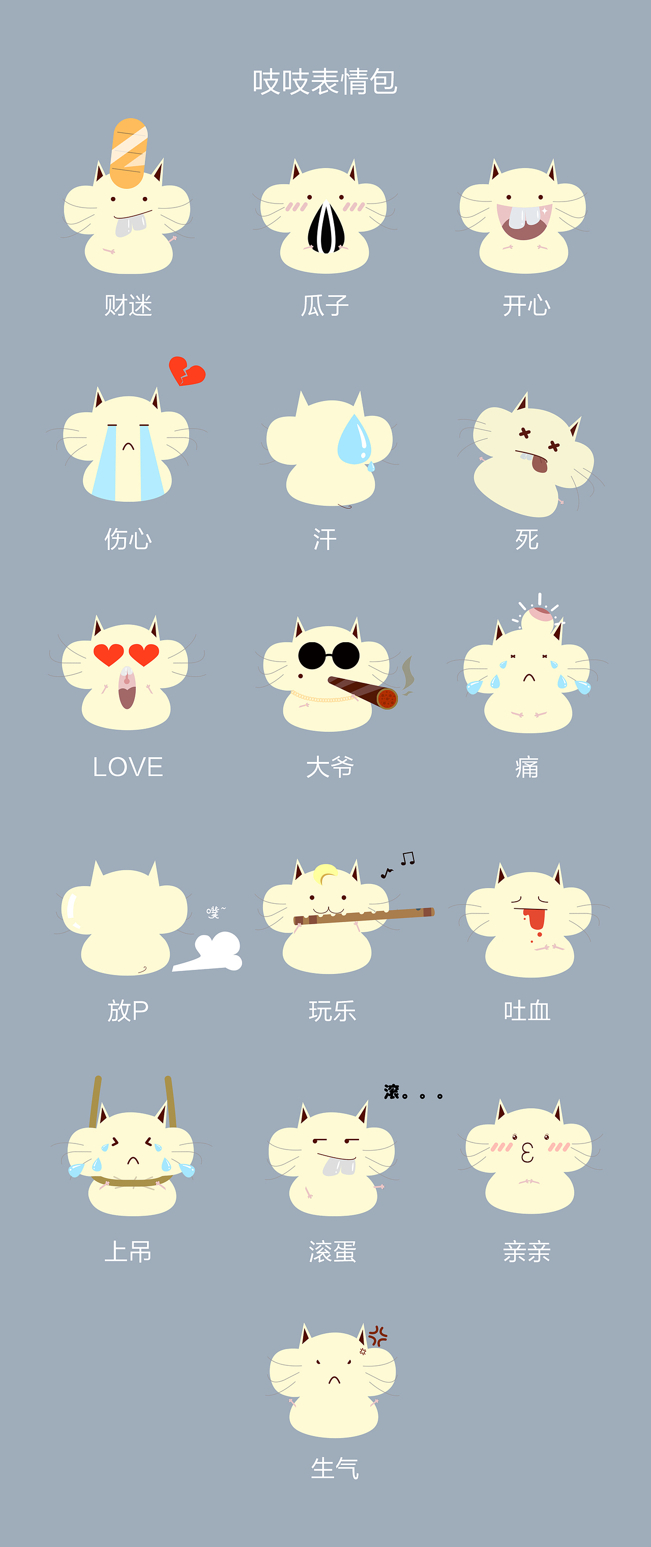 表情包（圖ZODQzMTMwMzI=） - 圖案 - 站酷設(shè)計(jì)師小浣熊想吃面原創(chuàng)素材 - 站酷ZCOOL