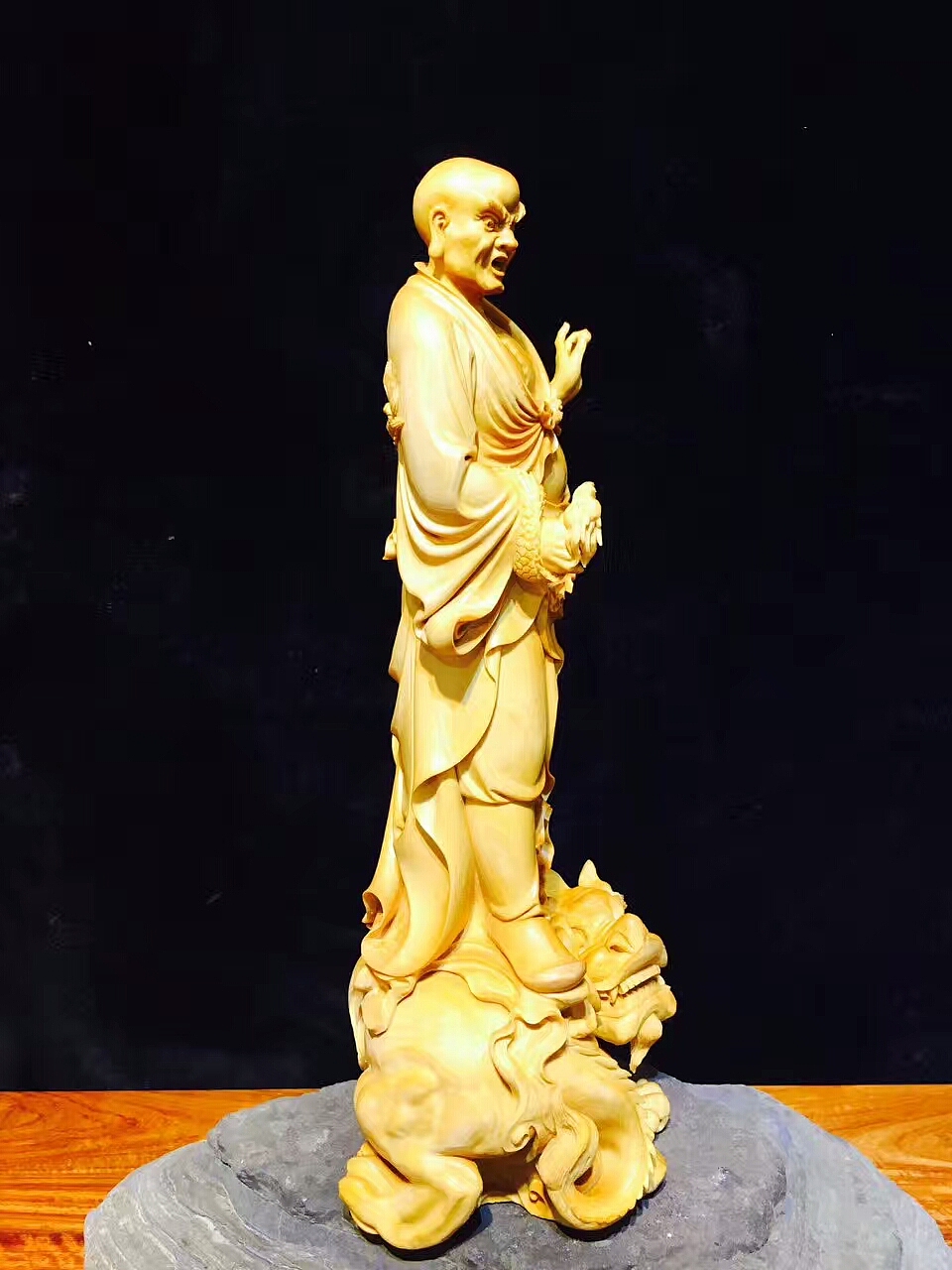 「迦叶尊者」（图ZODk2NDE5MzY=） - 工艺品设计 - 站酷设计师汇众木艺原创素材 - 站酷ZCOOL
