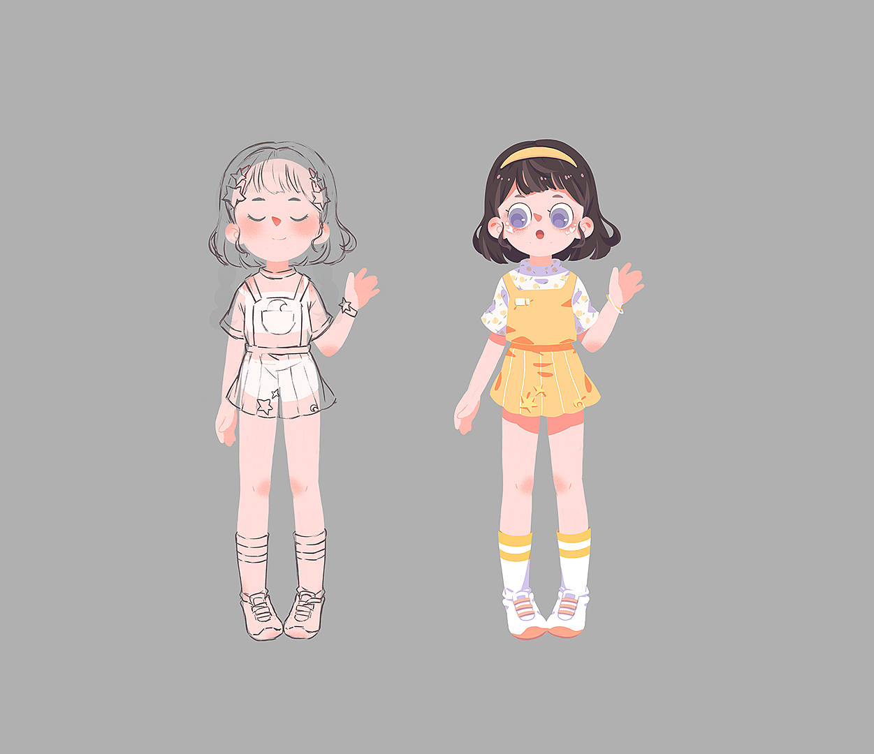 换装日记（图ZMTczNTMzNTQ4） - 儿童插画 - 站酷设计师林夕同学原创素材 - 站酷ZCOOL