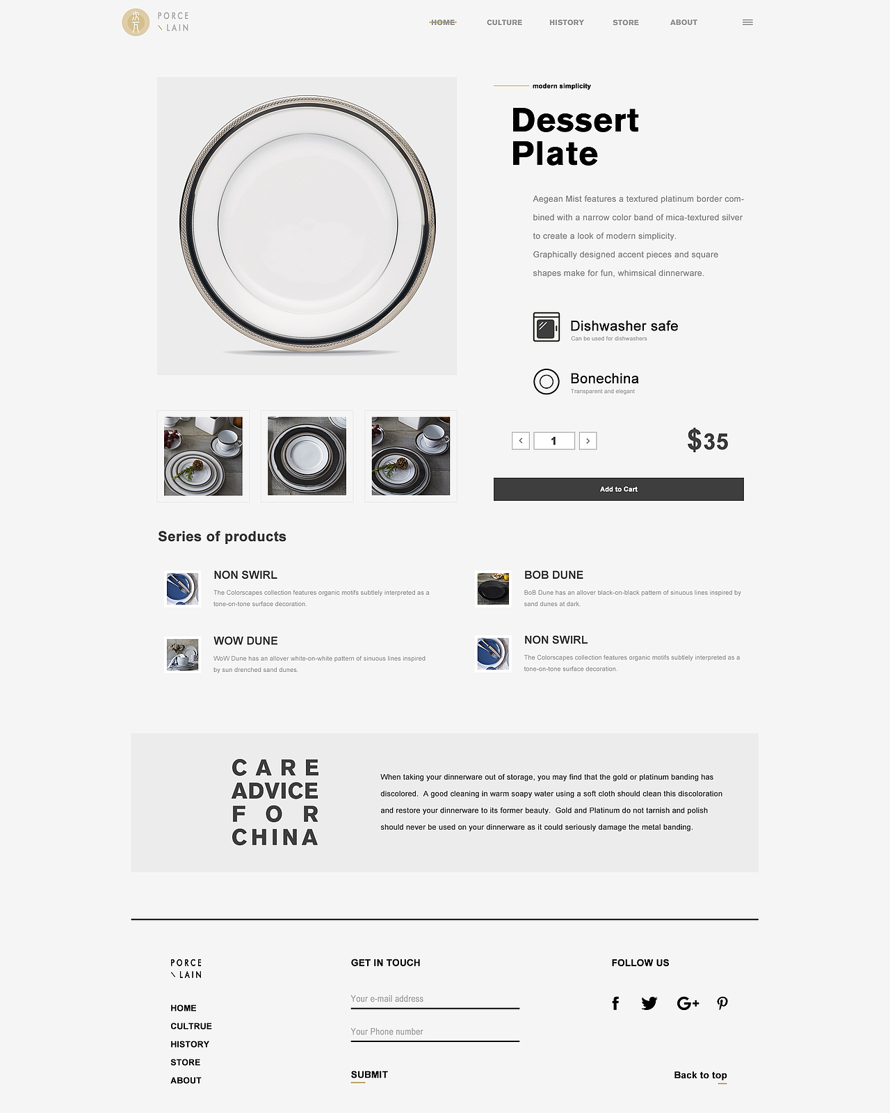 Porcelain | App Web Design