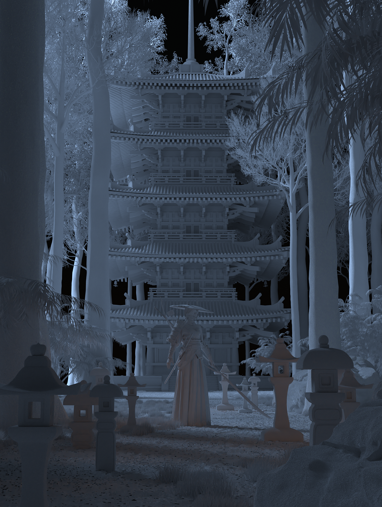 C4D+Octane Render《挡吾者》（图ZMjMzMjc2NDgw） - 场景 - 站酷设计师愤怒的黑米原创素材 - 站酷ZCOOL