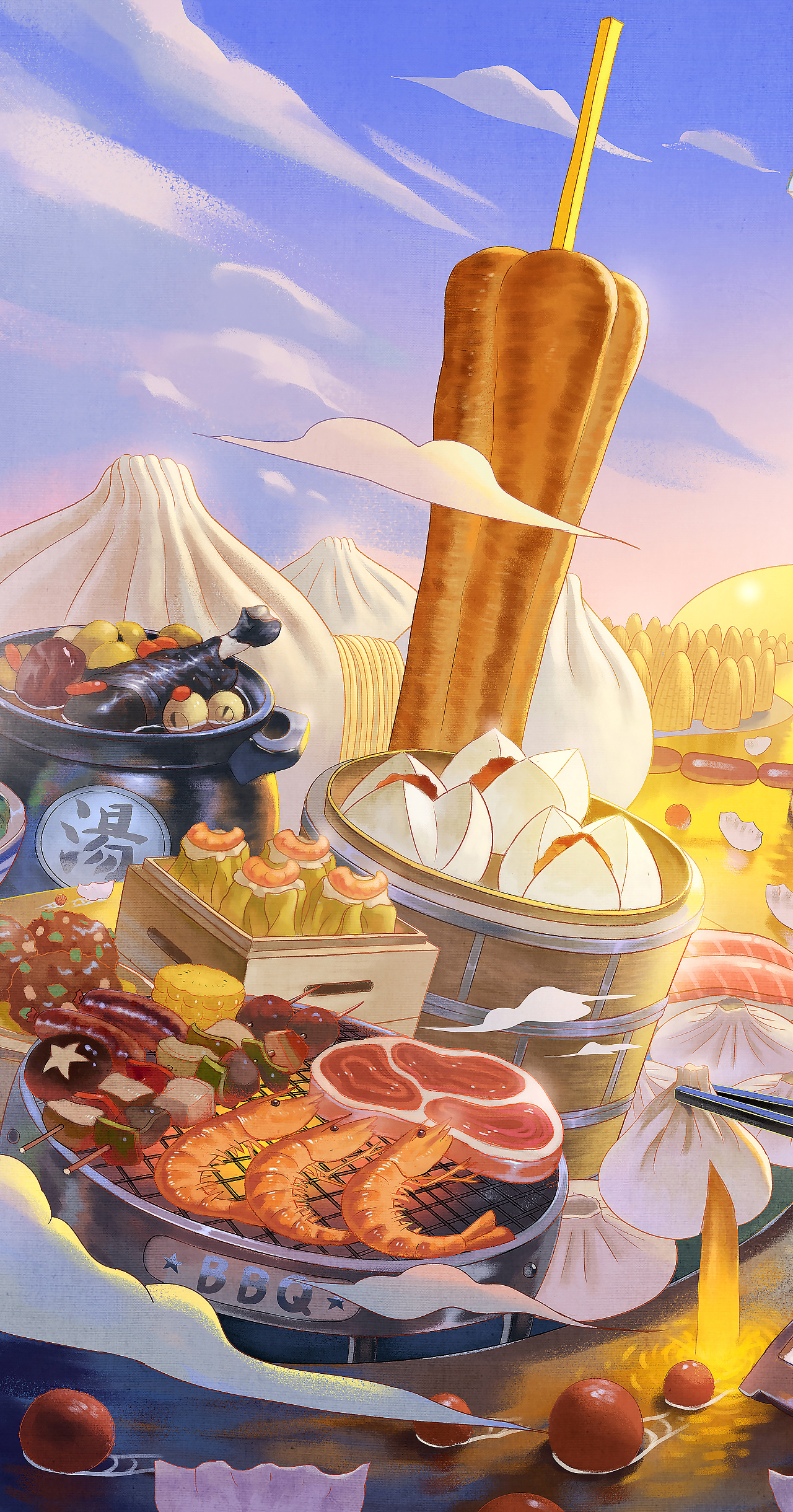 这一次曱甴社携手广州银行和饿了么,打造了一张充满诱惑的广州美食