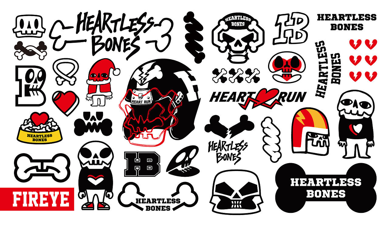 HERATLESS BONES-虚拟潮牌（图ZMTU5MTY4ODQ=） - 新锐潮流插画 - 站酷设计师Fireye峰原创素材 - 站酷ZCOOL