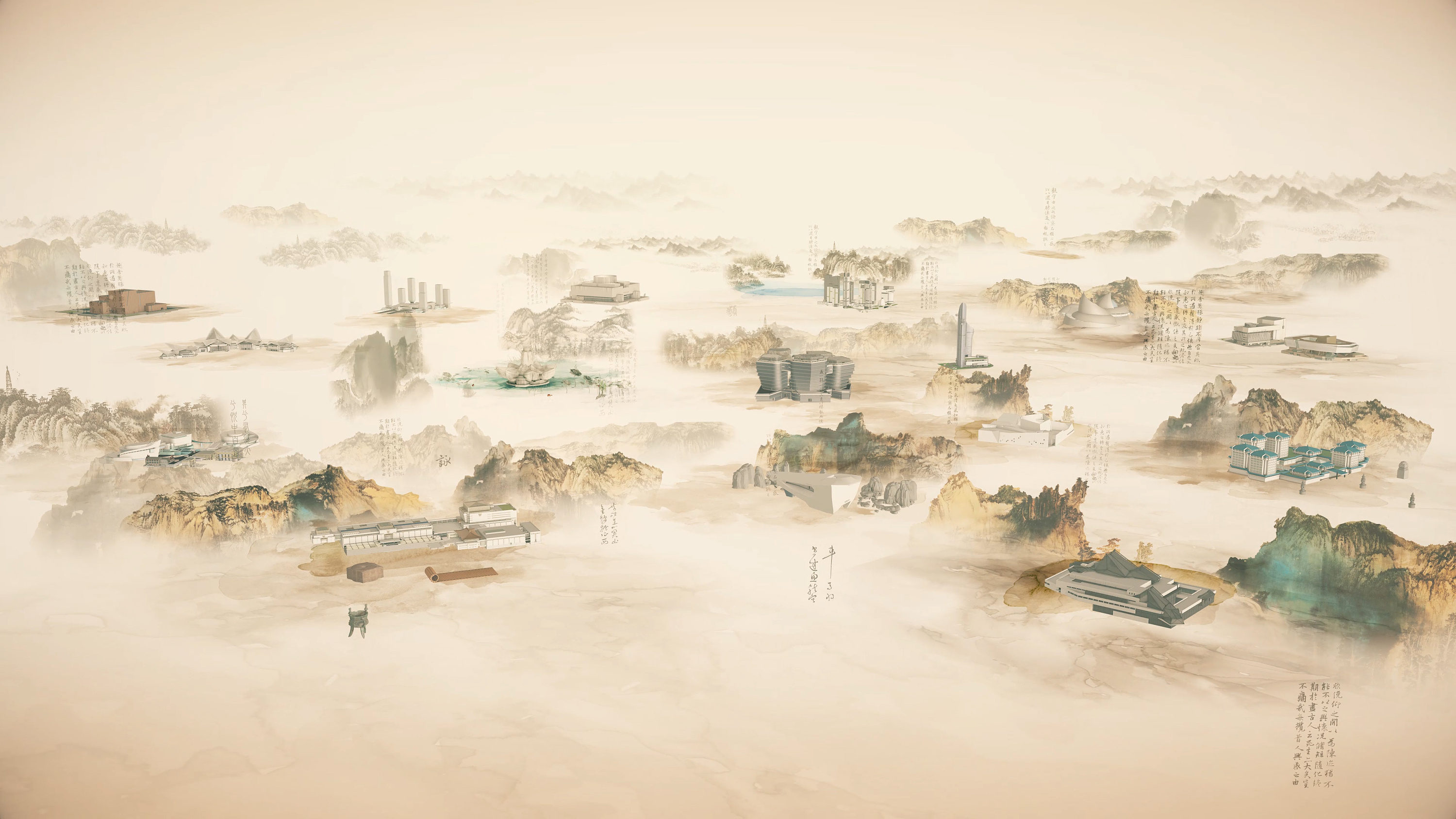 建筑水墨片|影视|栏目片头|罡渡晨星 - 原创作品 - 站酷 (zcool)