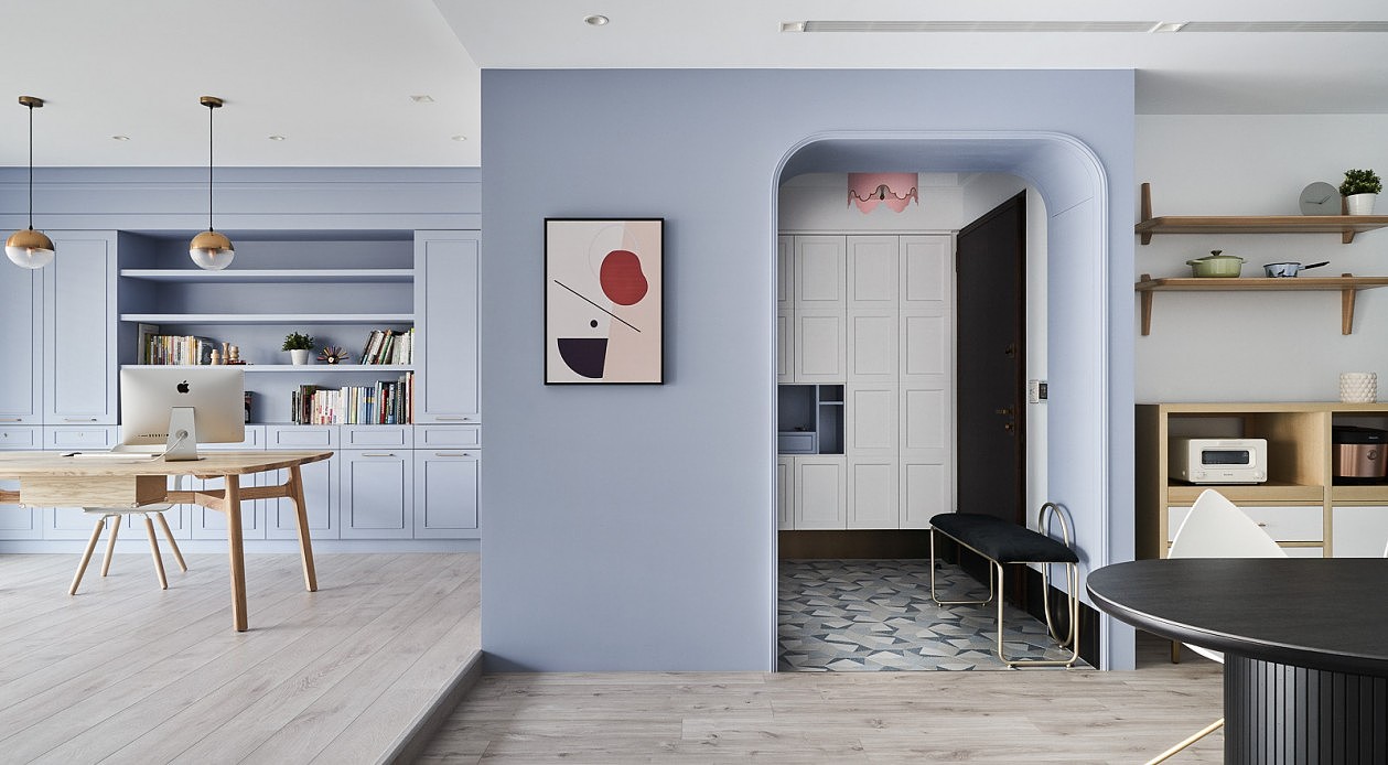 现代设计 蓝白配色,打造清爽舒适的住宅