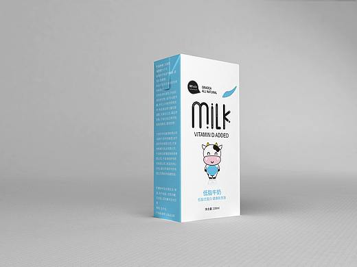 低脂牛奶包装盒
