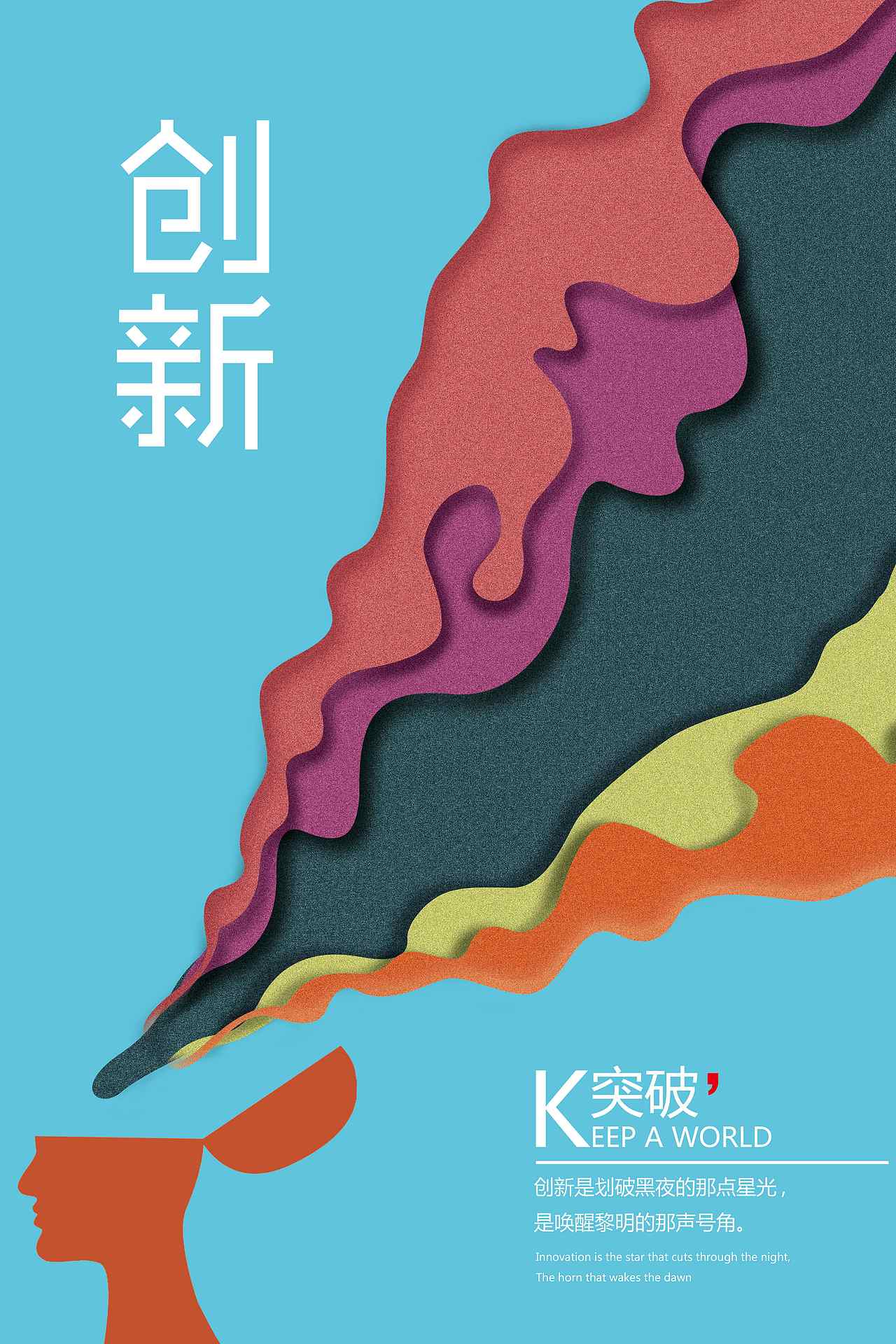 创意企业文化脑洞创新海报（图ZNjc1ODU3NzI=） - 海报 - 站酷设计师上头头设计原创素材 - 站酷ZCOOL