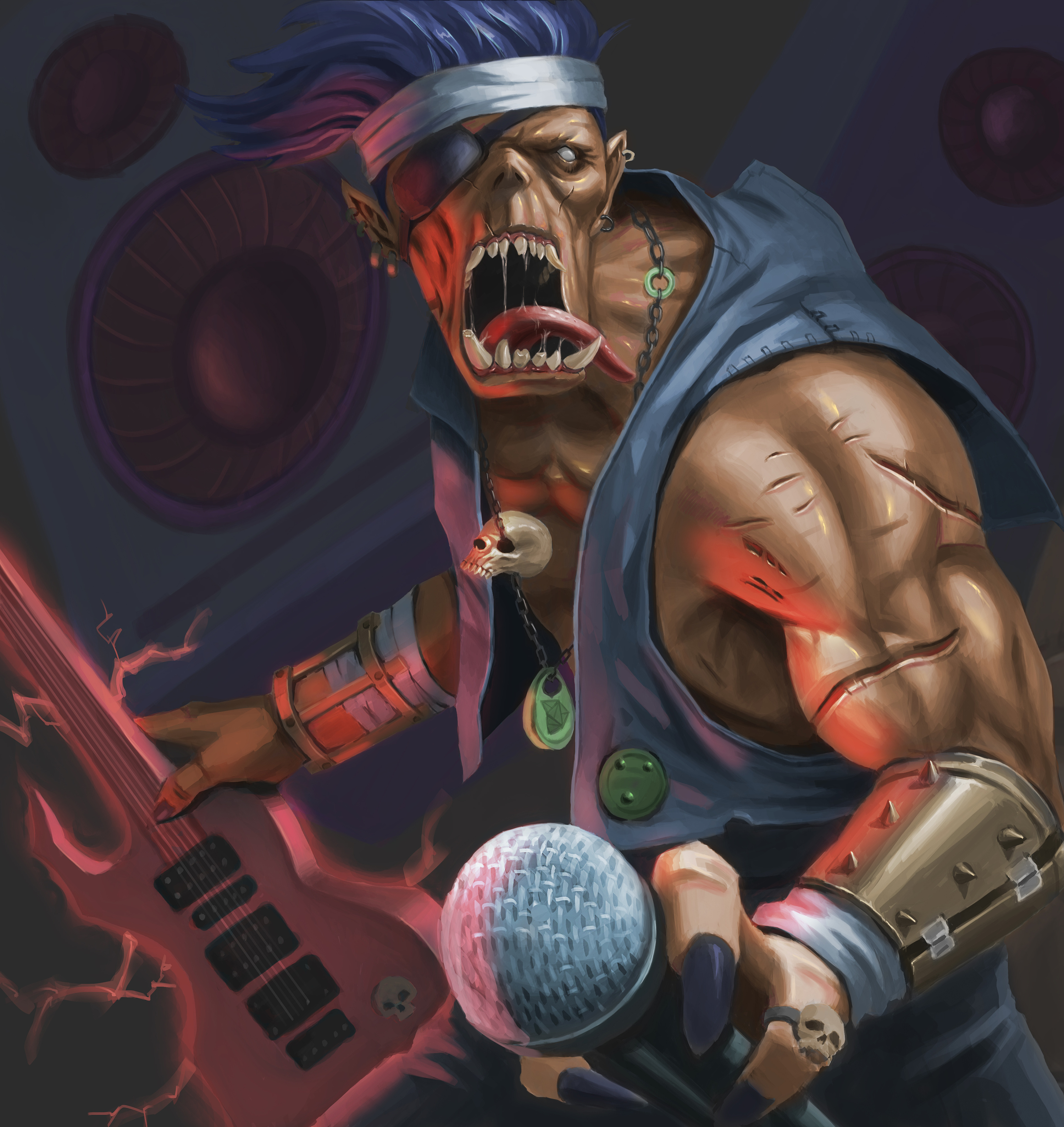 摇滚丧尸|插画|游戏原画|放逐zmz - 原创作品 - 站酷 (zcool)