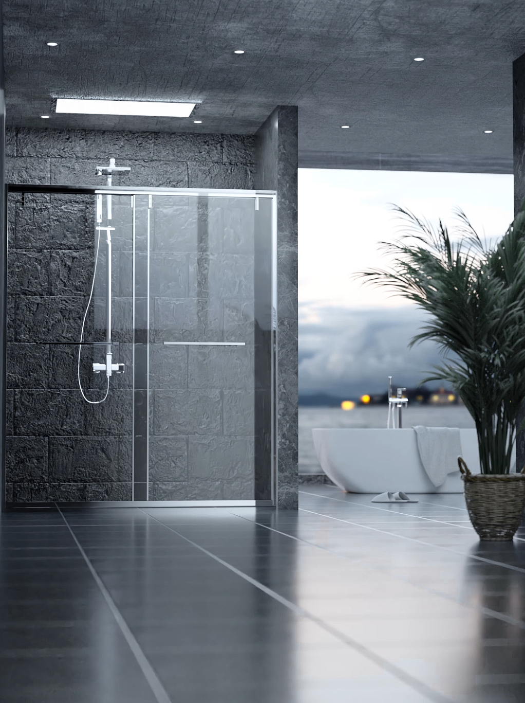 简艺空间淋浴房门