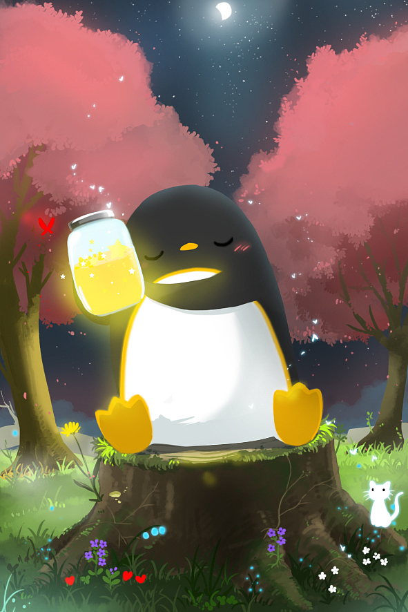 企鹅日记（图ZMzExMzAzMjA=） - 商业插画 - 站酷设计师qa294446229原创素材 - 站酷ZCOOL