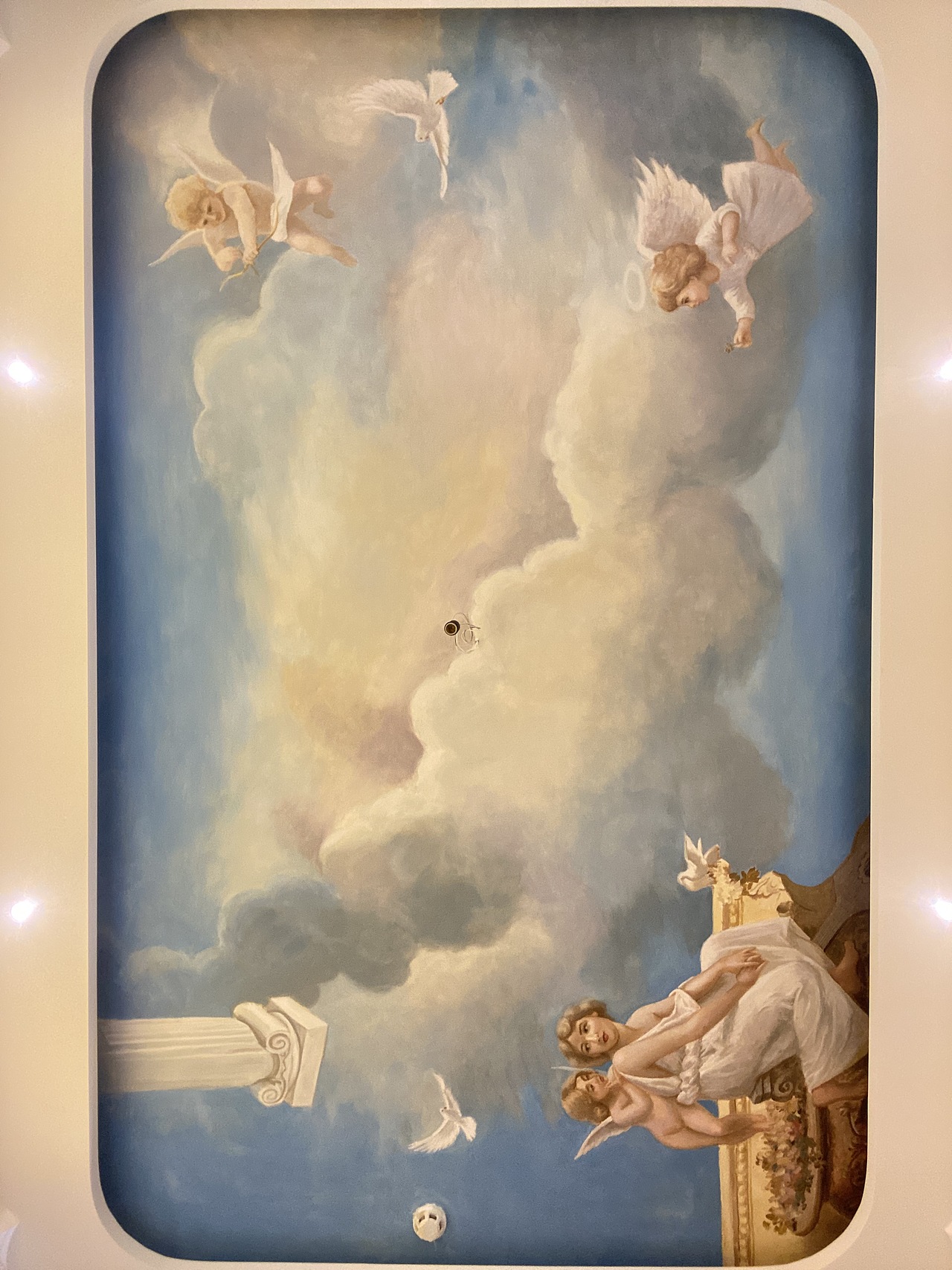 天顶油画墙体彩绘人物写实手绘彩绘壁画天顶画