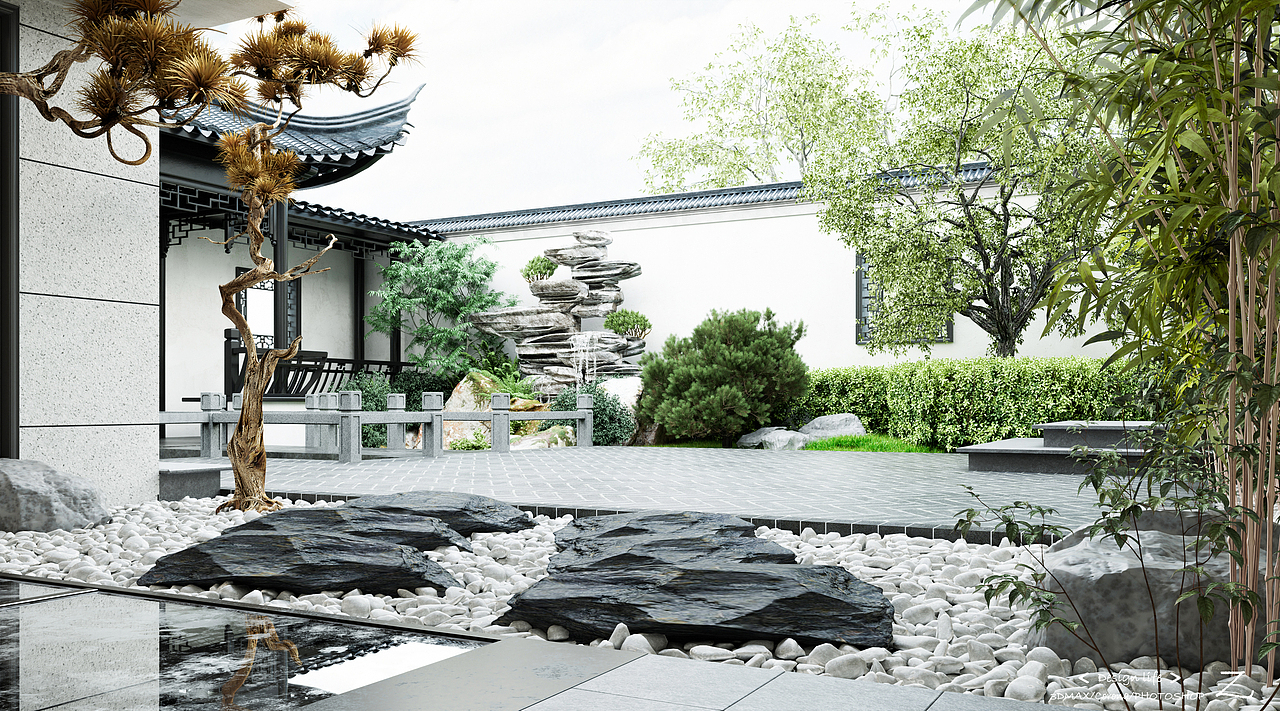 新中式别墅庭院·自然·舒适·现代化