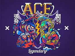 荣耀门神-王者荣耀合作T恤图案设计