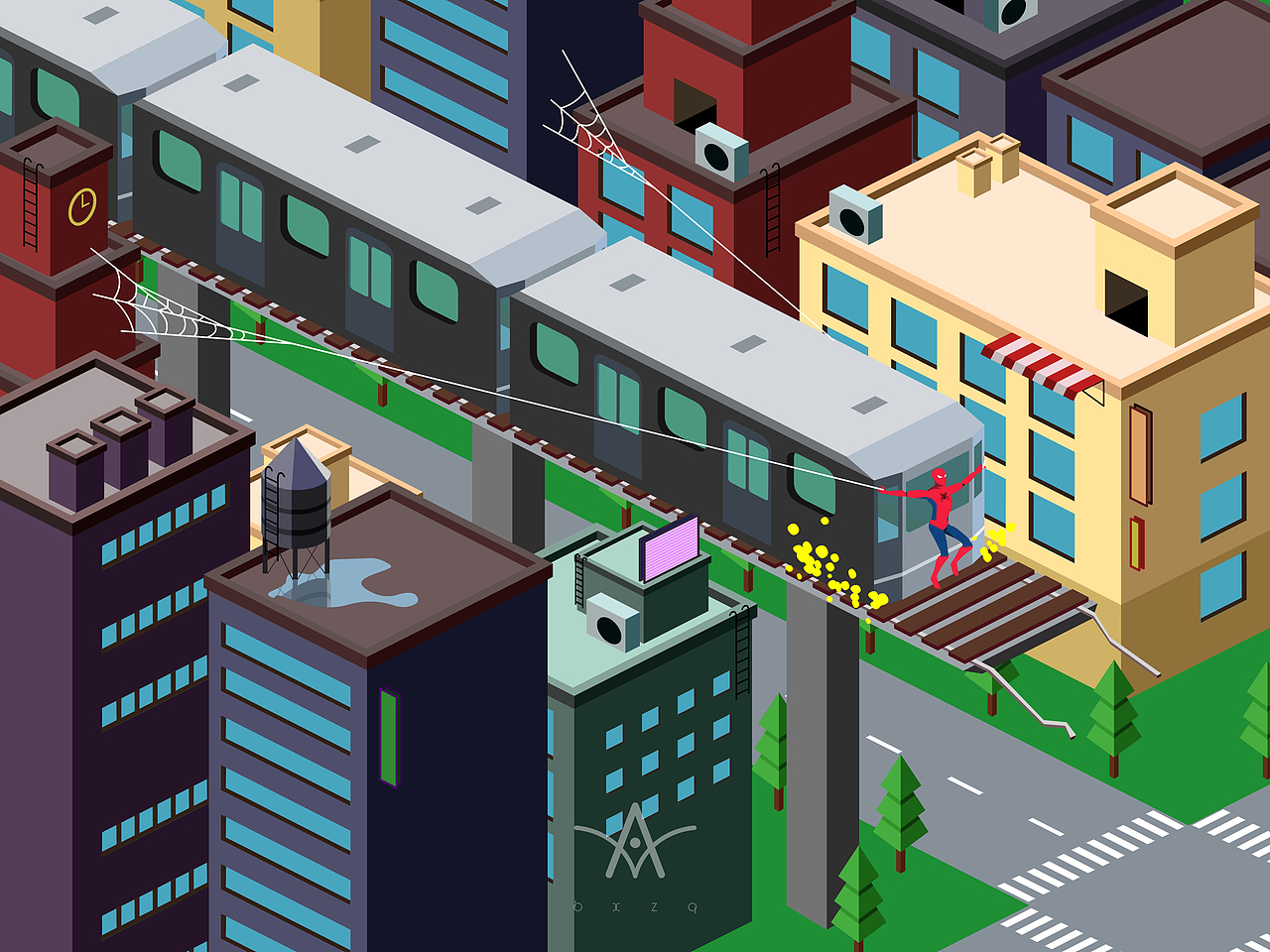 蜘蛛侠名场面（图ZMjMyODg4NTAw） - 创作习作 - 站酷设计师不想早起的Ai原创素材 - 站酷ZCOOL