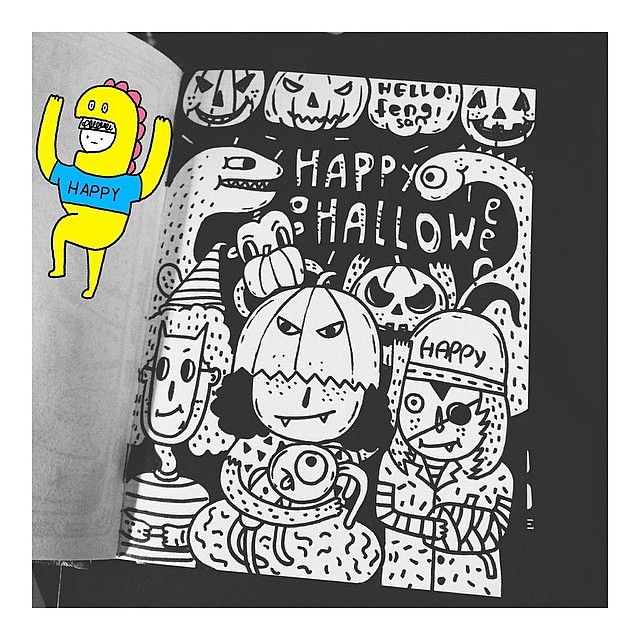 最近画的一些黑白涂鸦...