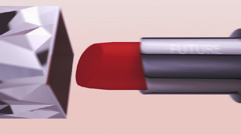 口红产品三维场景动画
