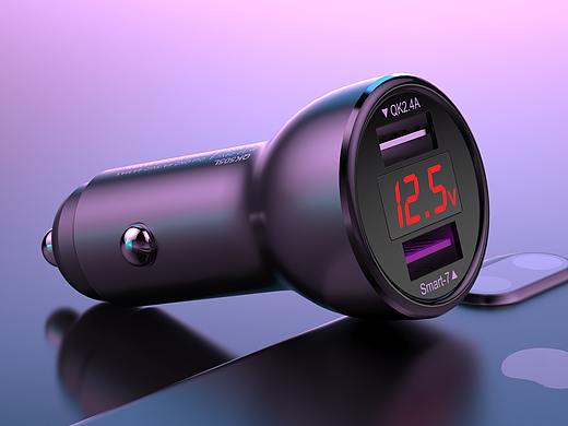 车载充电器（个人主页-ZMzQxOTY1MDg=） - 电子产品 - 站酷设计师蓝调4508原创素材 - 站酷ZCOOL