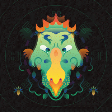 《山海经异兽·戊辰》（图ZMjgzOTIxNjc2） - 创作习作 - 站酷设计师一米九插画原创素材 - 站酷ZCOOL