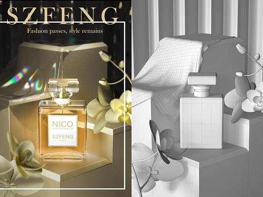 香水C4D建模-OC渲染器