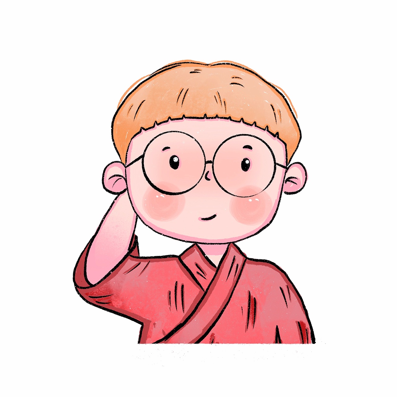花栀子插画可爱男生头像