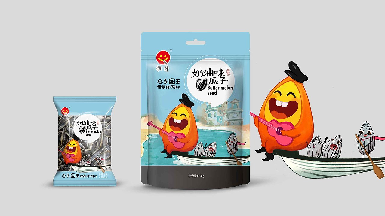 恒升瓜子包装创意设计