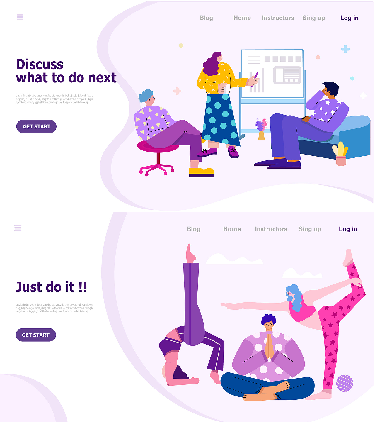 一周扁平人物插画练习总结（图ZMjMwNDUzMTUy） - 商业插画 - 站酷设计师charlotte星原创素材 - 站酷ZCOOL