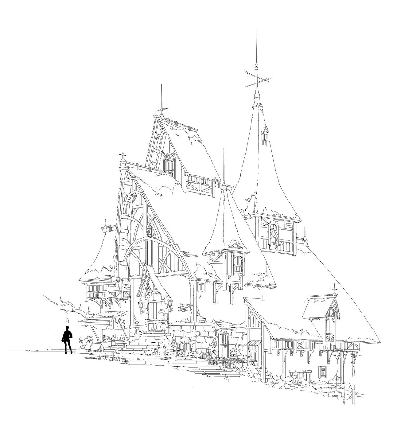 欧洲中世纪单体建筑练习