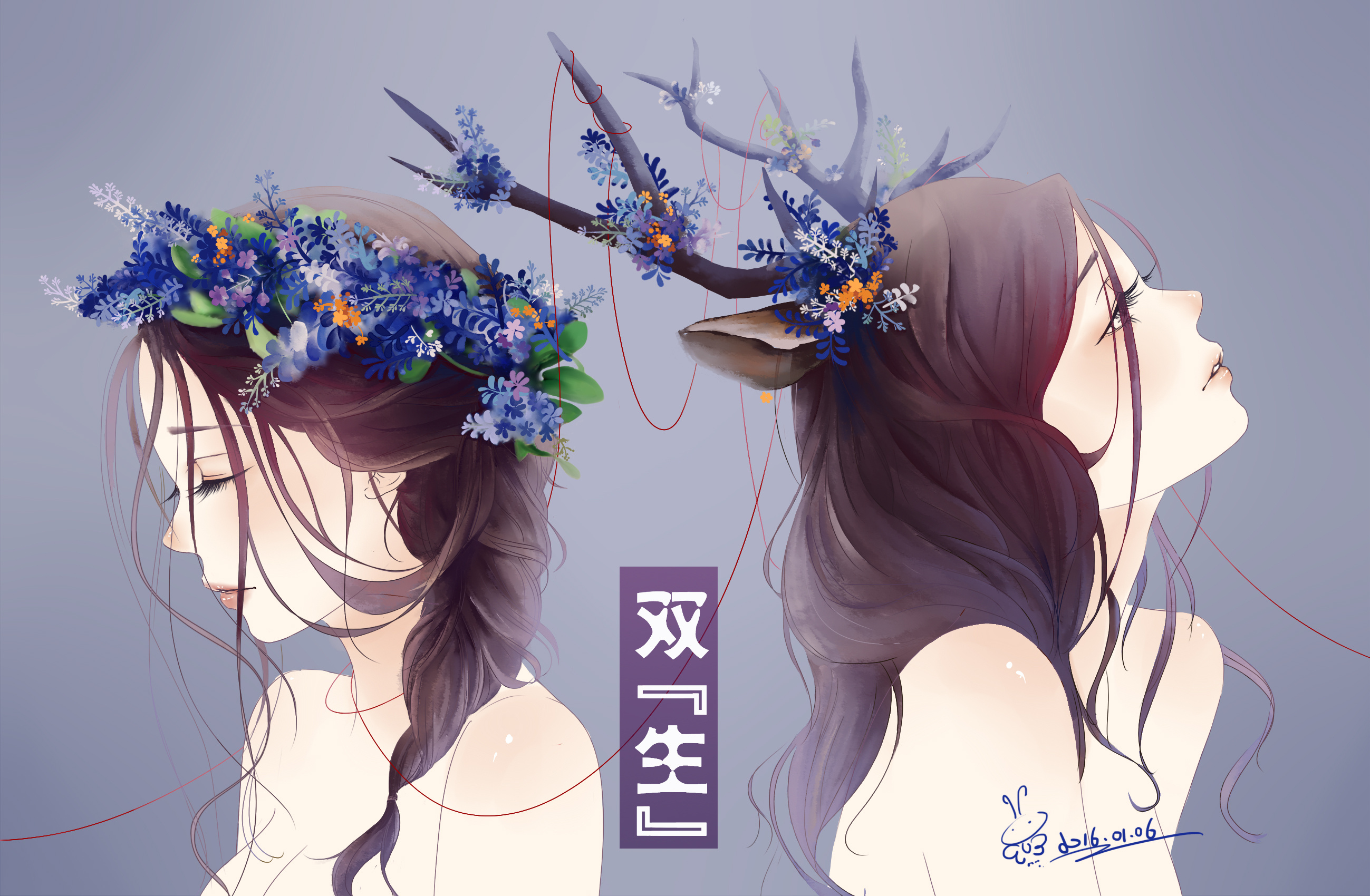 双"生"|插画|插画习作|萤火虫fly - 原创作品 - 站酷 (zcool)