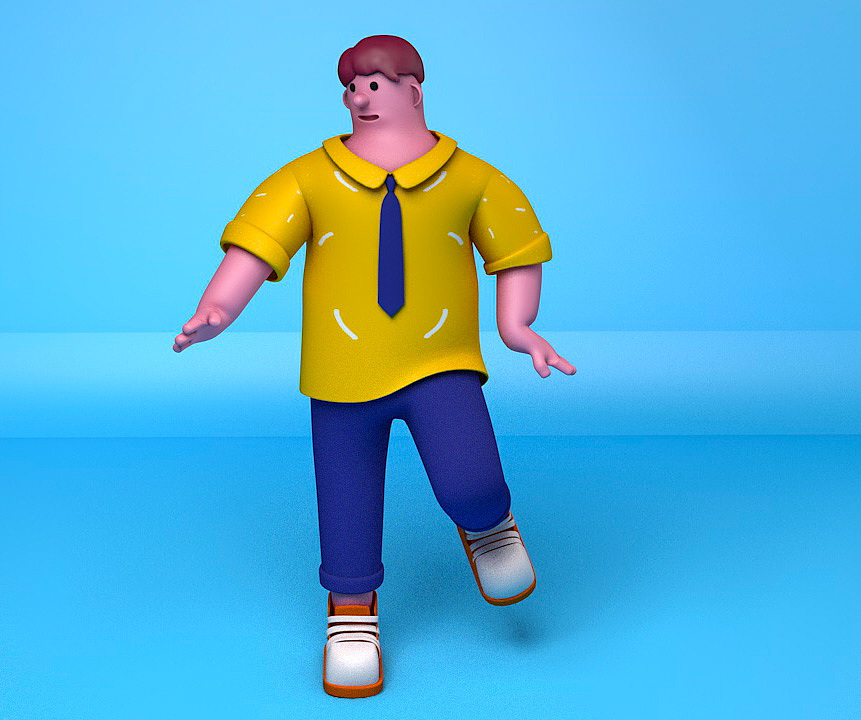 c4d卡通人物练习（图ZMjAzODYzMzA4） - 人物/生物 - 站酷设计师吸血的蚊子原创素材 - 站酷ZCOOL