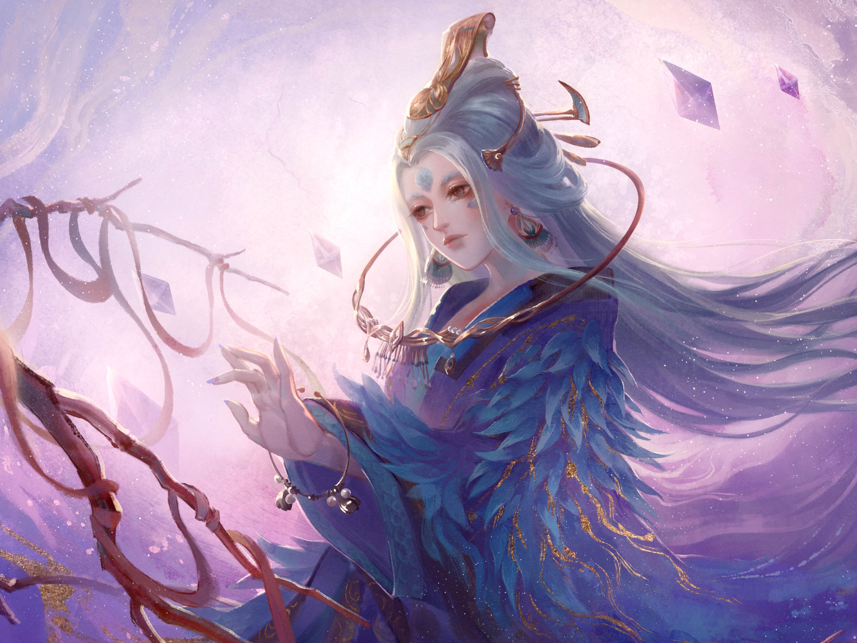 古风水墨插画——《眷思量》奉眠同人_不闻今夕-站酷zcool