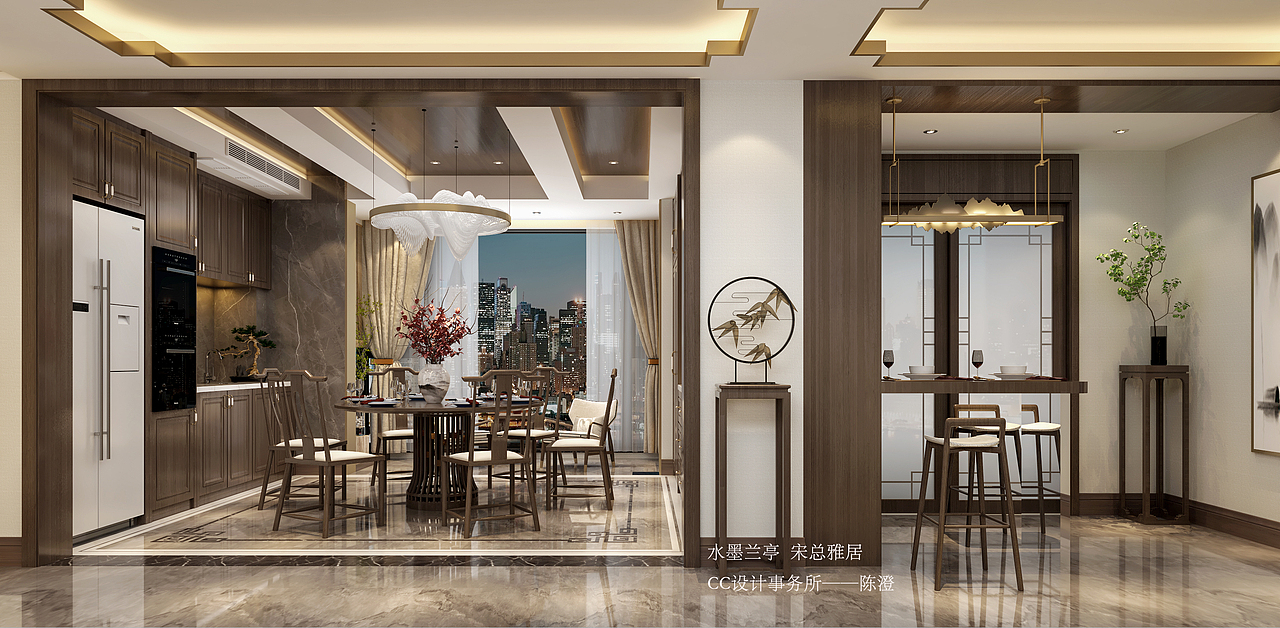 《CC设计事务所》 双峰.水墨兰亭——新中式