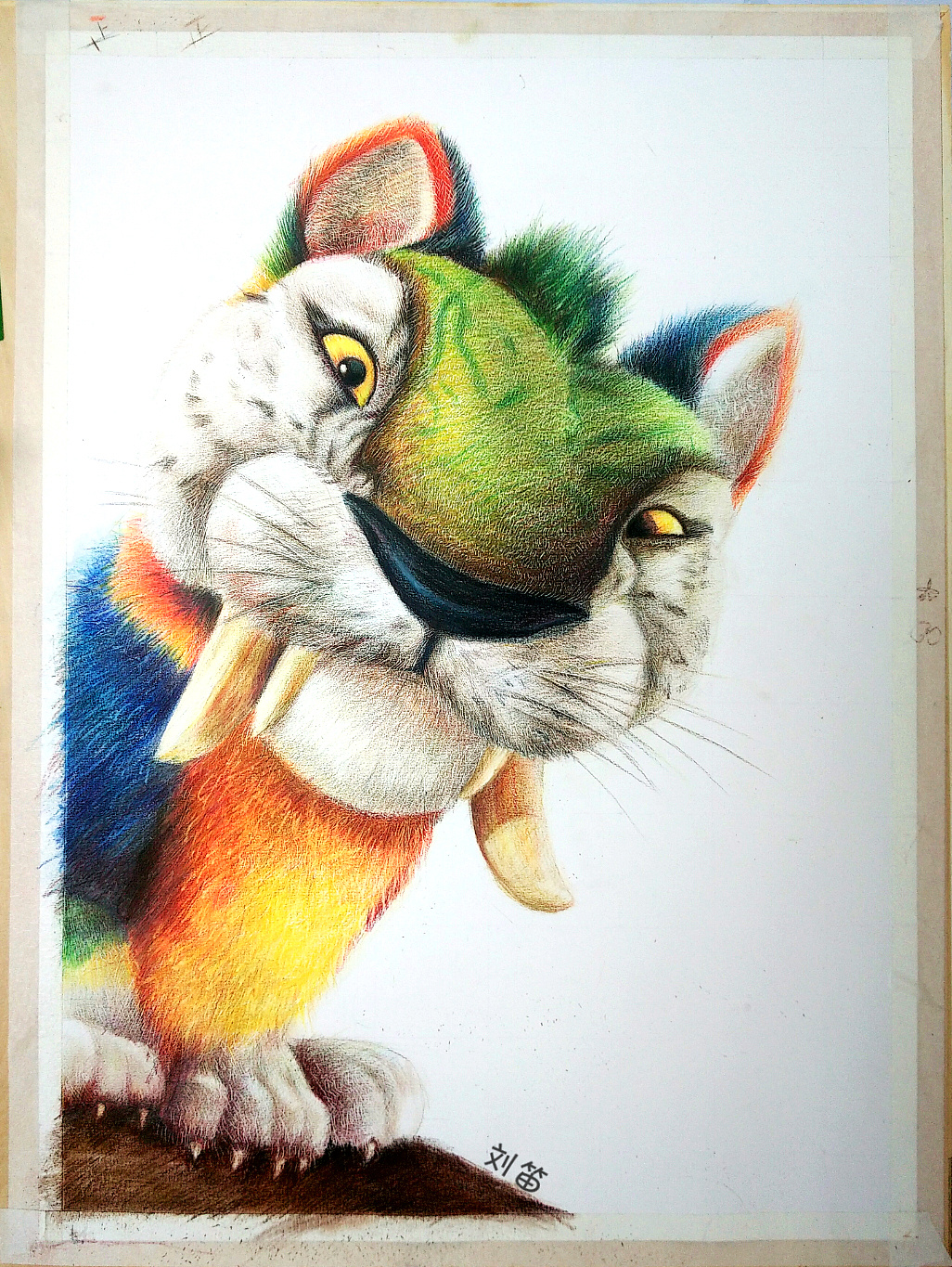 4k 康松纸 霹雳马,辉柏嘉彩铅 很倾注心血的一张画,画了大概2周左右