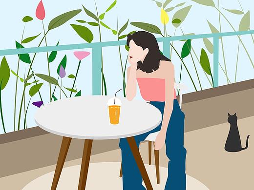 初习插画--画闺蜜系列