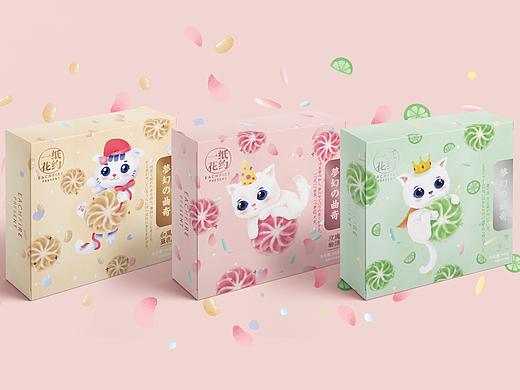 曲奇零食 猫咪主题手绘插画包装设计 谢安妮