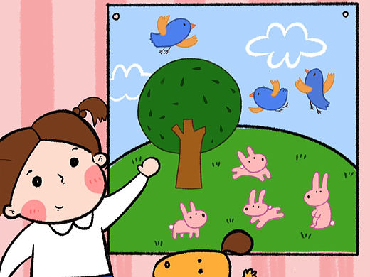 看看我的绘画墙（个人主页-ZNjI2ODczMTI=） - 儿童插画 - 站酷设计师憨子梅原创素材 - 站酷ZCOOL