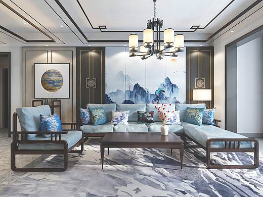 新中式家具一客厅2