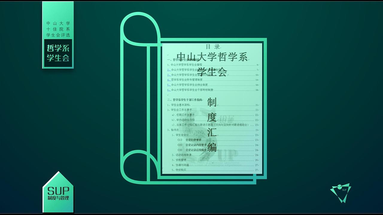 中山大学院系十佳学生会评选之哲学系学生会PPT展示