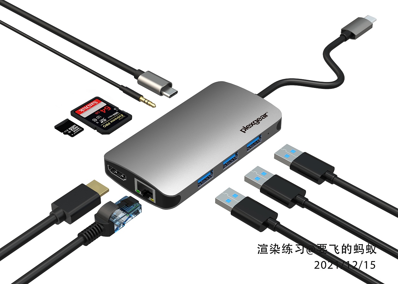3c电子数码产品渲染练习（图ZMjgxNDcxODQ4） - 电子产品 - 站酷设计师要飞的蚂蚁原创素材 - 站酷ZCOOL
