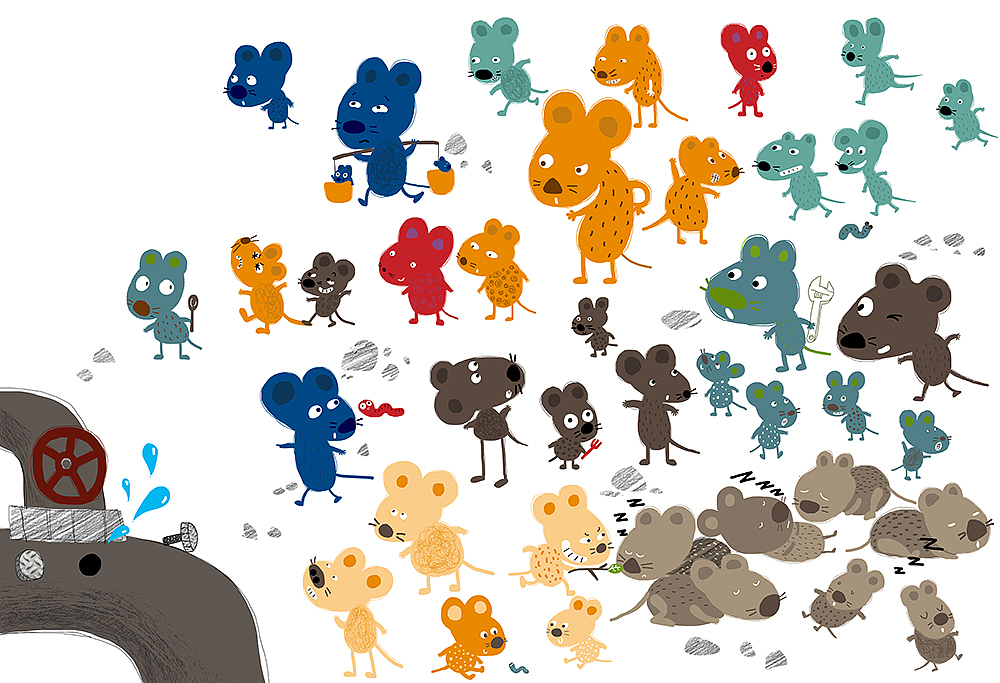 为儿童杂志创作的插画