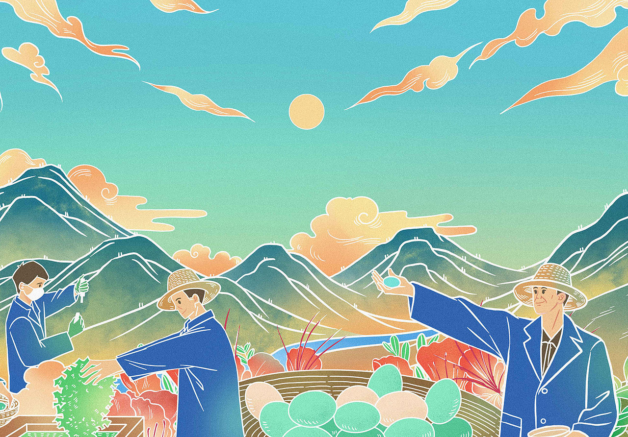 小生花蛋品牌-插画包装