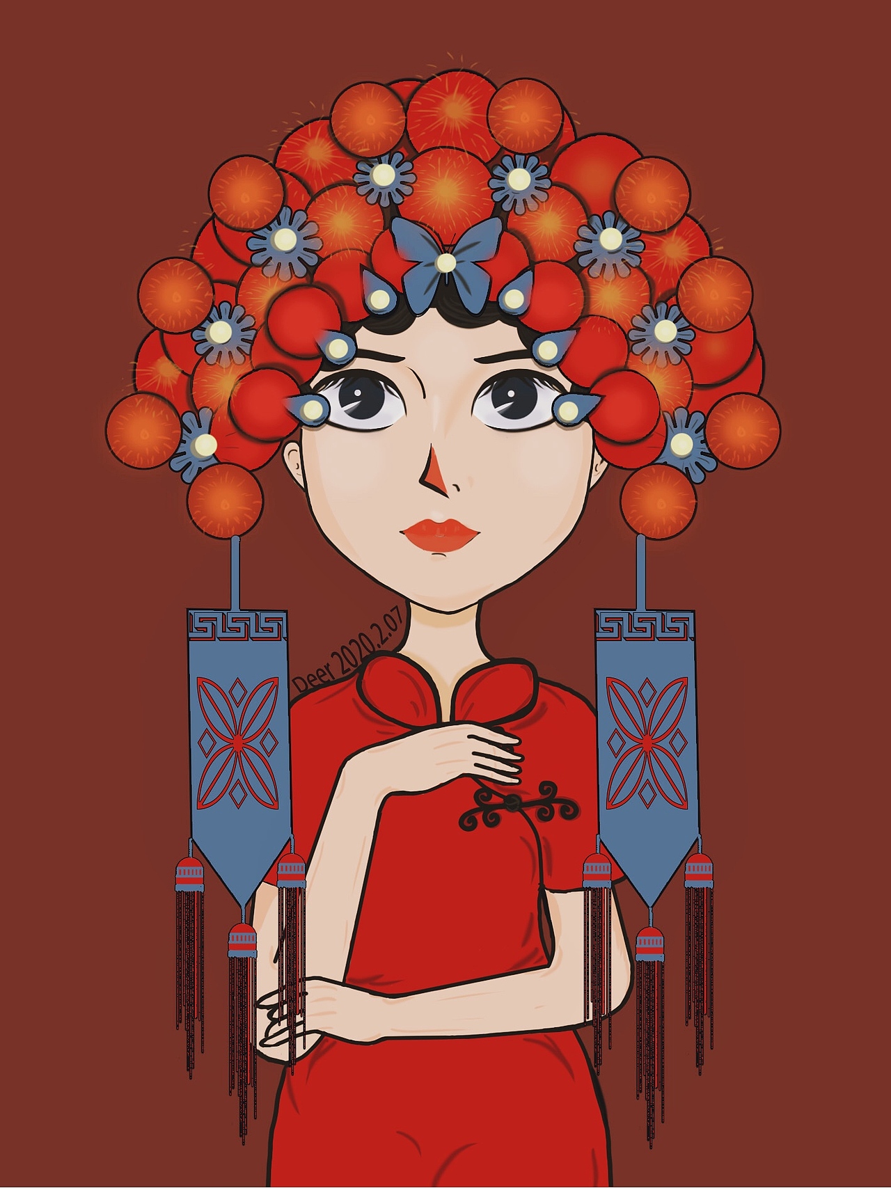 第一次画国潮风（图ZMTk1MDMxNDg4） - 艺术插画 - 站酷设计师之专原创素材 - 站酷ZCOOL